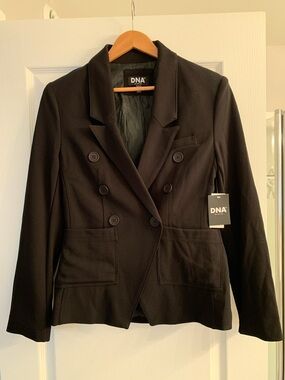 Double-Breasted Black Women's Blazer